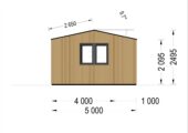 Gartenhaus TAURUS (34mm + Holzverschalung), 5,5x5 m, 22 m² Isoliert – Bild 6