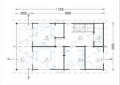 Blockbohlenhaus TURIN (66 mm) Isoliert, 100 m² + 20m² Terrasse – Bild 8