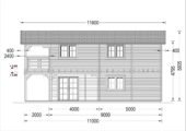 Blockbohlenhaus TURIN (66 mm) Isoliert, 100 m² + 20m² Terrasse – Bild 10