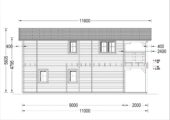 Blockbohlenhaus TURIN (66 mm) Isoliert, 100 m² + 20m² Terrasse – Bild 6