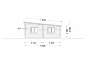 Blockbohlenhaus ULRICH (44+44 mm · Extra Isoliert) · 70 m² · Pultdach – Bild 8