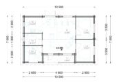 Blockbohlenhaus ULRICH (44+44 mm) · 70 m² · Extra Isoliert – Bild 6