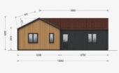 Holzhaus VALENTIN (Isoliert, 66 mm + Holzverschalung), 79 m² – Bild 4