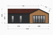 Holzhaus VALENTIN (Isoliert, 66 mm + Holzverschalung), 79 m² – Bild 7