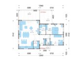 Holzhaus VALENTIN (44mm + Holzverschalung) 80 m² Extra Isoliert – Bild 6