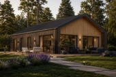 Holzhaus ROMAN(Isoliert, 66 mm + Holzverschalung), 93 m² – Bild 2