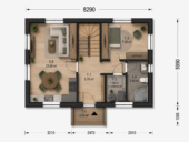 Wohnhaus ERNI (66mm + Holzverschalung, Isoliert) 70 m² – Bild 4