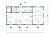 Blockbohlenhaus NIKI (44 mm + Holzverschalung), 12.7x6.2 m, 78 m² – Bild 4