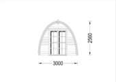 Gartenhaus BRITA 3x3m, 9m² – Bild 4