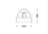 Gartenhaus BRITA 3x3m, 9m² – Bild 6