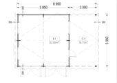 Doppelgarage (44 mm) 6x6m mit Carport 3x6m, 54m² – Bild 7
