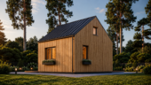 Blockbohlenhaus SASCHA (44 mm + Holzverschalung), 20 m² Extra Isoliert – Bild 3