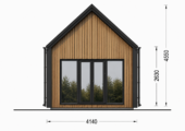 Blockbohlenhaus SUSI (44mm + Holzverschalung), 20m² Premium Isoliert – Bild 6