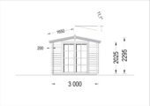 Gartenhaus ADRIA (44 mm), 3x3 m, 9 m² – Bild 9