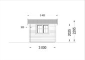 Gartenhaus ADRIA (44 mm), 3x3 m, 9 m² – Bild 10