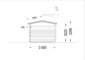 Gartenhaus ADRIA (44 mm), 3x3 m, 9 m² – Bild 7