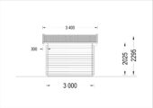 Gartenhaus ADRIA (44 mm), 3x3 m, 9 m² – Bild 8