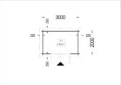 Gartenhaus aus Holz MIMI (28 mm), 3x2 m, 6 m² – Bild 6