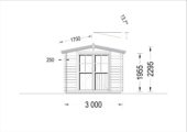 Gartenhaus aus Holz MIMI (28 mm), 3x2 m, 6 m² – Bild 7