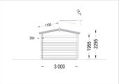 Gartenhaus aus Holz MIMI (28 mm), 3x2 m, 6 m² – Bild 9