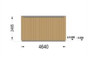 Gartensauna mit Vorraum DANIEL 34 mm + Holzverschalung), 4,6 x 2,1 m, 7,2 m² mit Terrase 6,7 m² – Bild 8