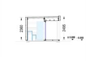 Gartensauna mit Vorraum DANIEL 34 mm + Holzverschalung), 4,6 x 2,1 m, 7,2 m² mit Terrase 6,7 m² – Bild 6