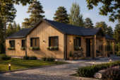 Holzwohnhaus TAUERN (Isoliert, 66 mm + Holzverschalung), 127 m² – Bild 2