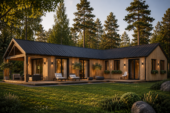 Holzwohnhaus TAUERN (Isoliert, 66 mm + Holzverschalung), 127 m² – Bild 3