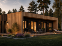 Holzhaus KULM 2 (66 mm + Holzverschalung) 63 m² Isoliert
