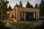 Holzhaus KULM 1 (66 mm + Holzverschalung) 48 m² Isoliert – Bild 3