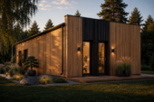Holzhaus KULM 2 (66 mm + Holzverschalung) 63 m² Isoliert – Bild 3