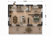 Wohnhaus ARNOLD (66mm + Holzverschalung Premium Isoliert), 53 m² – Bild 4