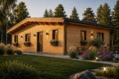 Holzwohnhaus Florenz Isoliert, 66 mm + Holzverschalung, 84 m² – Bild 4