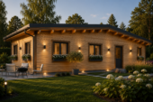 Holzwohnhaus Florenz Isoliert, 66 mm + Holzverschalung, 84 m² – Bild 3