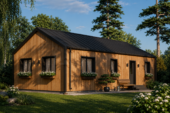 Holzhaus NIKI (Isoliert, 66 mm + Holzverschalung), 66 m² – Bild 3