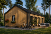 Holzhaus NIKI (Isoliert, 66 mm + Holzverschalung), 66 m² – Bild 2