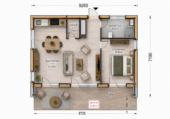Holzhaus KULM 1 (66 mm + Holzverschalung) 62 m² Premium Isoliert – Bild 5