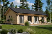 Holzhaus Arbora (Isoliert, 66 mm + Holzverschalung), 66 m²