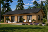 Holzhaus Arbora (Isoliert, 66 mm + Holzverschalung), 66 m² – Bild 2