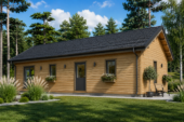 Holzhaus Arbora (Isoliert, 66 mm + Holzverschalung), 66 m² – Bild 3